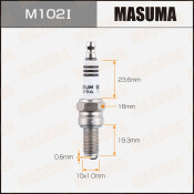 Свеча зажигания Masuma Iridium с иридиевым электродом, арт. M102I