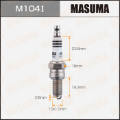 Свеча зажигания Masuma Iridium с иридиевым электродом, арт. M104I