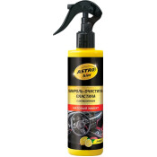 Полироль салона Астрохим, матовый, для пластика, винила и резины, защита от УФ-лучей, с ароматом лимона, бутылка с триггером 250мл, арт. АС3203 Полироль салона Астрохим, матовый, для пластика, винила и резины, защита от УФ-лучей, с ароматом лимона, бутылка с триггером 250мл, арт. АС3203