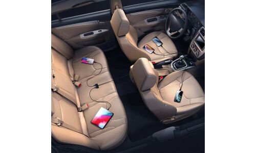 Зарядное устройство в прикуриватель Joyroom USB Car Charger, 12/24В, 5xUSB (5В, 3.1/6.3А), кабель 150см, арт. JR-CL03