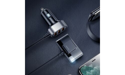 Зарядное устройство в прикуриватель Joyroom USB Car Charger, 12/24В, 5xUSB (5В, 3.1/6.3А), кабель 150см, арт. JR-CL03