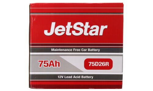 Аккумулятор JetStar 75D26R, 75Ач, ССА 500А, необслуживаемый