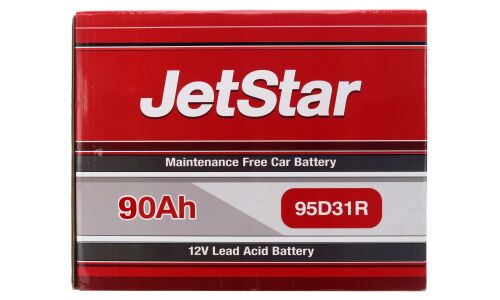 Аккумулятор JetStar 95D31R, 90Ач, ССА 650А, необслуживаемый