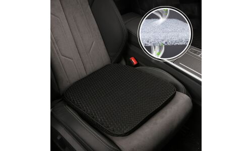 Подушка на сиденье Carfort AeroFit, с дышащей 3D структурой, 400x400x50мм, черная, арт. TP0702