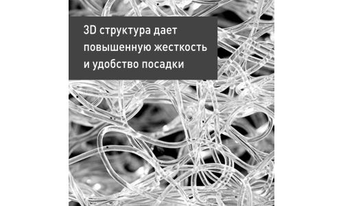 Подушка на сиденье Carfort AeroFit, с дышащей 3D структурой, 400x400x50мм, черная, арт. TP0702