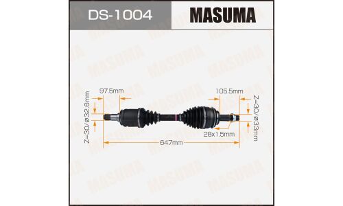 Привод в сборе Masuma, для Toyota Land Cruiser Prado / Hilux Surf, арт. DS-1004
