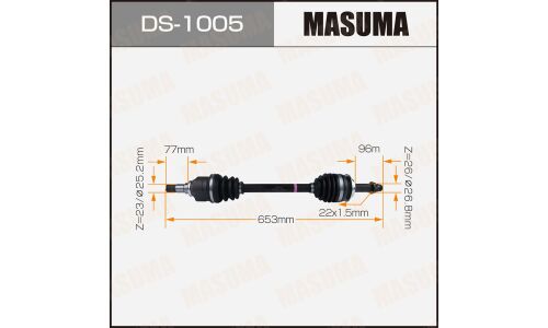 Привод в сборе Masuma, для Toyota Vitz / Corolla Fielder, арт. DS-1005