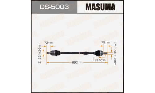 Привод в сборе Masuma, для Honda Fit, арт. DS-5003