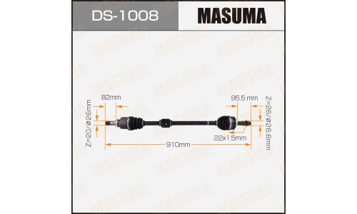 Привод в сборе Masuma, для Toyota Prius / Aqua, арт. DS-1008