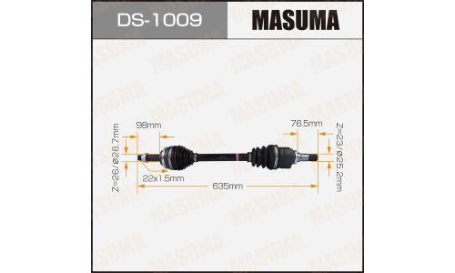 Привод в сборе Masuma, для Toyota Corolla / Allion, арт. DS-1009