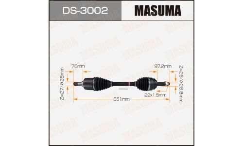 Привод в сборе Masuma, для Mitsubishi Outlander / ASX, арт. DS-3002
