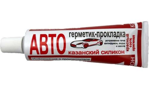 Герметик-прокладка Казанский Силикон, силиконовый, красный, туба 60г, арт. 1112023R60