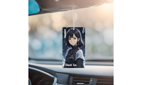 Ароматизатор подвесной Yammy «серия N» Black Ice (Мужской), картон с пропиткой, арт. N017