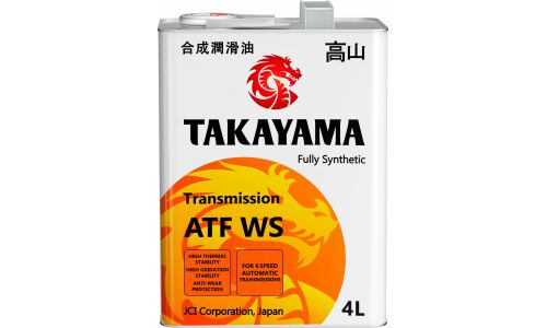 Масло трансмиссионное Takayama ATF WS, синтетическое, для АКПП, 4л, арт. 6056015