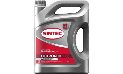 Масло трансмиссионное Sintec ATF Dextron III, минеральное, для АКПП и ГУР, 4л, арт. 963351