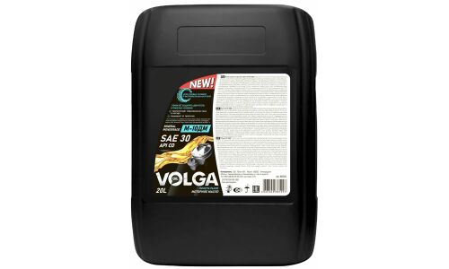 Масло моторное Volga Oil М-10ДМ SAE 30, минеральное, API CD, для дизельного двигателя, 20л, арт. 800332