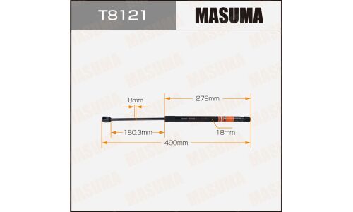 Упор газовый капота MASUMA, L=490mm (1/40)