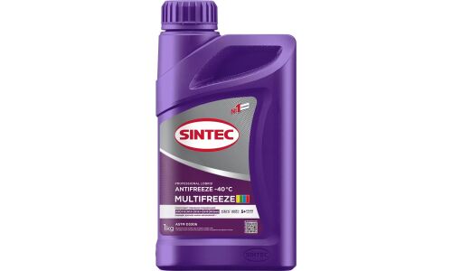 Антифриз Sintec Antifreeze Multifreeze, G11/G12/G12+/G12++/G13/G12evo, фиолетовый -40°C, 1 кг, арт. 990561