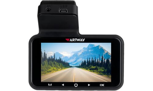 Видеорегистратор ARTWAY AV-304 FullHD, 2Мп, 1920x1080, обзор 140°, экран 3", Wi-Fi, G-сенсор (датчик удара), 1 камера
