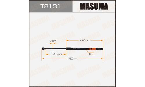 Упор газовый багажника MASUMA, L=450mm (1/40)
