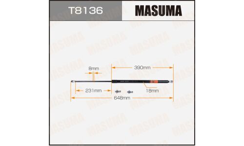 Упор газовый капота MASUMA, L=648mm (1/40)