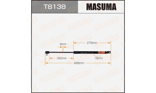Упор газовый багажника MASUMA, L=488mm (1/40)