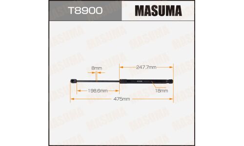 Упор газовый багажника MASUMA, L=475mm (1/40)
