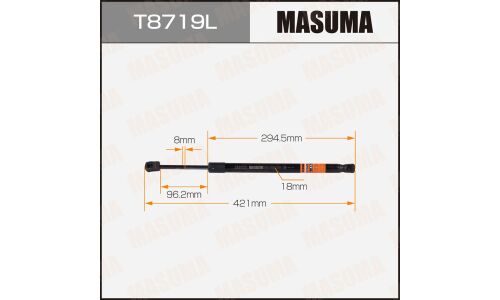 Упор газовый капота MASUMA, L=421mm (1/40)