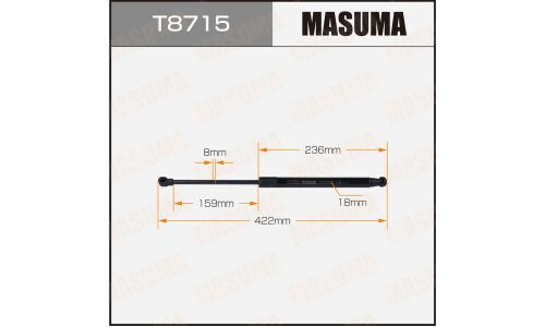 Упор газовый багажника MASUMA, L=422mm (1/40)