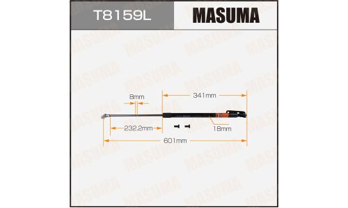 Упор газовый багажника MASUMA, L=601mm (1/40)