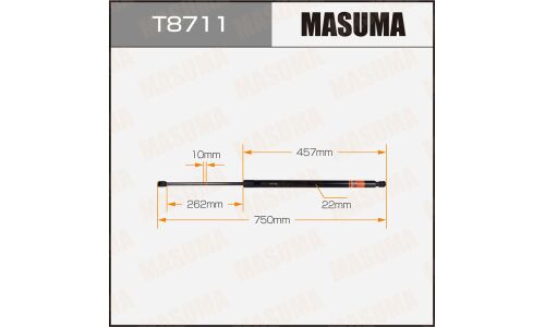Упор газовый капота MASUMA, L=750mm (1/40)