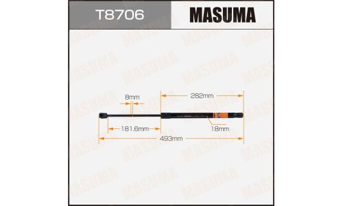 Упор газовый багажника MASUMA, L=493mm (1/40)