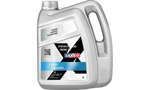 Масло моторное Luxe E.I.T. X-Pert Eco Mode 10w40, полусинтетическое, API SL/CF, ACEA A3/B3, универсальное, 4л, арт. 30373