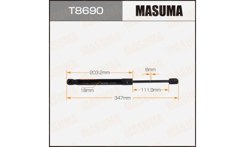 Упор газовый капота MASUMA, L=347mm (1/40)