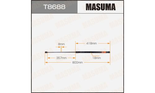 Упор газовый капота MASUMA, L=800mm (1/40)