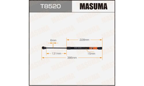 Упор газовый багажника MASUMA, L=386mm (1/40)
