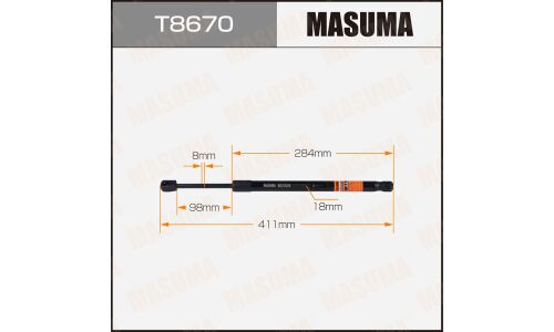 Упор газовый капота MASUMA, L=411mm (1/40)