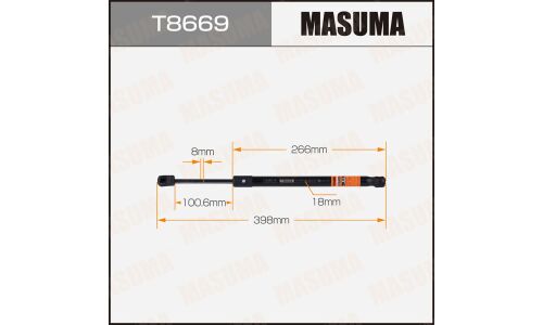 Упор газовый капота MASUMA, L=398mm (1/40)