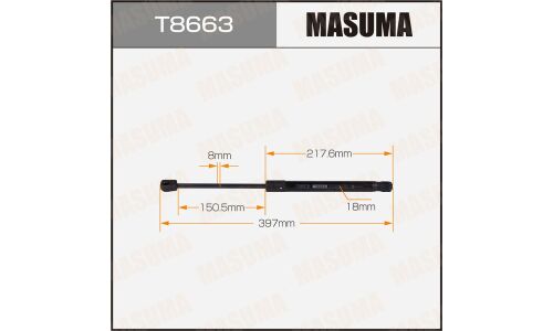 Упор газовый багажника MASUMA, L=397mm (1/40)