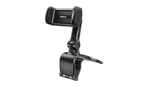 Держатель для телефона Remax Multifunctional EV Dashboard Car Holder, прищепака на приборную панель, поворотный, чёрный, арт. RM-C20
