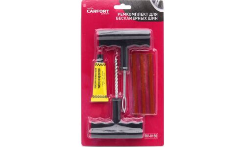 Ремкомплект бескамер. шин, набор CARFORT инструмент, шнурки, клей (1/100)