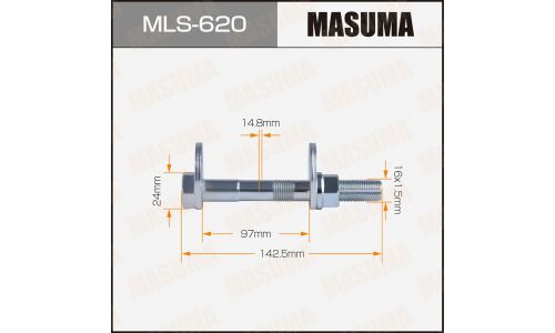 Комплект болта регулировочного (эксцентрика) Masuma MLS-620, для Toyota (OEM 481980K030) (+гайка, шайба)