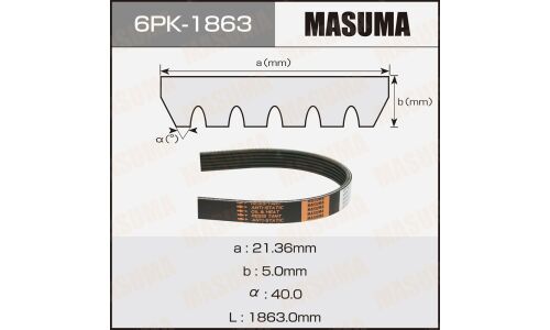 Ремень ручейковый MASUMA 6PK-1863