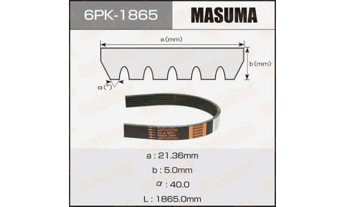 Ремень ручейковый MASUMA 6PK-1865