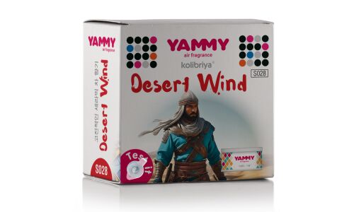 Ароматизатор на торпедо Yammy Desert Wind (Парфюм), меловой, баночка, арт. S028