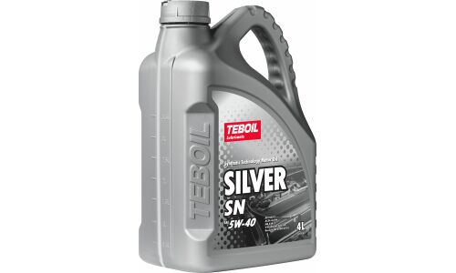 Масло моторное Teboil Silver 5w40, полусинтетическое, API SN/CF, ACEA A3/B4, универсальное, 4л, арт. 3453924