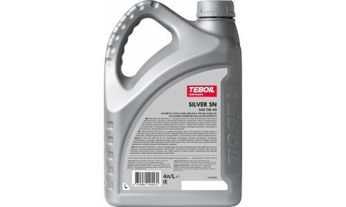 Масло моторное Teboil Silver 5w40, полусинтетическое, API SN/CF, ACEA A3/B4, универсальное, 4л, арт. 3453924