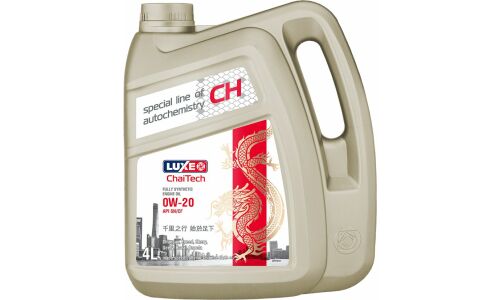 Масло моторное Luxe ChaiTech 0w20, синтетическое, API SN/CF, универсальное, 4л, арт. 30514
