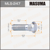 Шпилька колесная Masuma MLS-247, для Nissan, Infiniti, Subaru, M12x1.25(R), длина 49.6мм, 1 шт, арт. MLS-247
