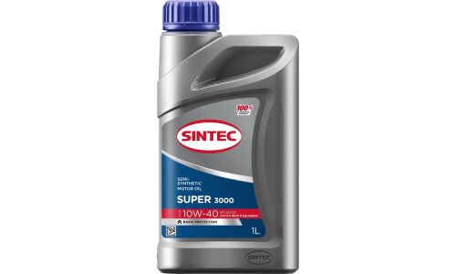 Масло моторное Sintec Super 3000 10w40, полусинтетическое, API SG/CD, универсальное, 1л, арт. 600239